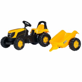 Minamas traktorius su priekaba - vaikams nuo 2,5 iki 5 metų | rollyKid JCB | Rolly Toys